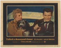 2d310 I DIED A THOUSAND TIMES LC #1 '55 c/u of Mad Dog Earle Jack Palance & Shelley Winters in car!