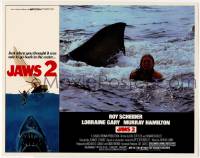 2d334 JAWS 2 LC '78 classic image of girl being attacked by shark in the ocean!