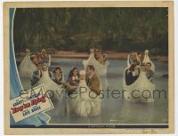 2d341 KEEP 'EM FLYING LC '41 Abbott & Costello riding in swans with Martha Raye at lake!