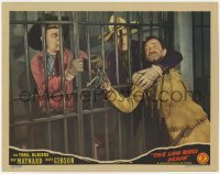 2d361 LAW RIDES AGAIN LC '43 Ken Maynard & Hoot Gibson in jail cell steal keys from the guard!