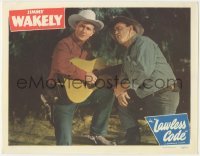 2d362 LAWLESS CODE LC '49 c/u of Jimmy Wakely playing guitar as Cannonball Taylor sings along!