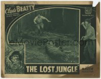 2d378 LOST JUNGLE LC '34 animal trainer Clyde Beatty tries to sneak around tiger, Mascot serial!
