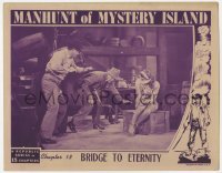 2d400 MANHUNT OF MYSTERY ISLAND chapter 13 LC '45 two men fighting by bound Linda Sterling, serial!
