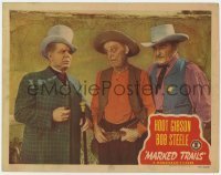 2d401 MARKED TRAILS LC '44 great c/u of dapper Hoot Gibson with sheriff Bud Osborne & old guy!