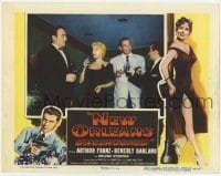 2d448 NEW ORLEANS UNCENSORED LC '54 sexy Beverly Garland having drinks with three guys!