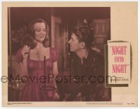 2d457 NIGHT UNTO NIGHT LC #2 '49 Ronald Reagan stares at smoking bad girl Viveca Lindfors!