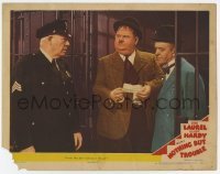 2d463 NOTHING BUT TROUBLE LC #8 '45 Stan Laurel & Oliver Hardy are told by cop to get out of jail!