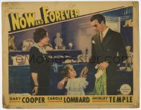 2d465 NOW & FOREVER LC '34 great image of Gary Cooper buying dress for tiny Shirley Temple!
