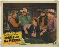 2d481 PALS OF THE PECOS LC '41 Three Mesquiteers catch man cheating at gambling in poker game!