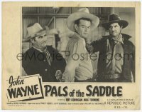 2d482 PALS OF THE SADDLE LC R53 c/u of John Wayne tied up by two bad guys, Three Mesquiteers!