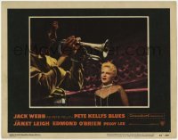 2d488 PETE KELLY'S BLUES LAMINATED LC #8 '55 c/u of Peggy Lee singing, Jack Webb playing trumpet!