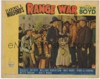 2d508 RANGE WAR LC '39 William Boyd as Hopalong Cassidy talks to concerned townspeople!