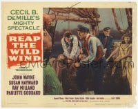 2d512 REAP THE WILD WIND LC #8 R59 John Wayne, Ray Milland, Paulette Goddard, men caught in net!
