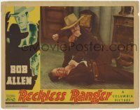 2d513 RECKLESS RANGER LC '37 great close up of cowboy Bob Allen in death struggle on the ground!