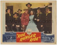 2d522 RIDE RANGER RIDE LC R44 great posed portrait of Gene Autry, Kay Hughes & cavalrymen!