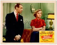 2d554 ROYAL WEDDING LC #7 '51 close up of Fred Astaire looking at annoyed Jane Powell!
