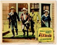 2d565 SANTA FE LC #6 '51 Randolph Scott & three cowboys with guns, directed by Irving Pichel!