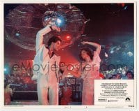 2d568 SATURDAY NIGHT FEVER LC #8 '77 c/u of disco dancers John Travolta & Karen Lynn Gorney!