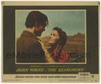 2d576 SEARCHERS LC #3 '56 John Ford classic, super close up of Jeff Hunter and smiling Vera Miles!