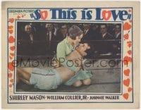 2d601 SO THIS IS LOVE LC '28 Shirley Mason hugs beaten boxer William Collier Jr., Frank Capra!