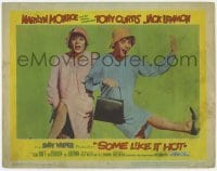 2d603 SOME LIKE IT HOT LC #3 '59 best close up of Tony Curtis & Jack Lemmon in drag!