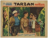 2d645 TARZAN THE FEARLESS LC '33 Buster Crabbe barechested in jungle with three guys!