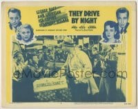 2d658 THEY DRIVE BY NIGHT LC #5 R56 Humphrey Bogart, George Raft & fruit seller George Tobias!