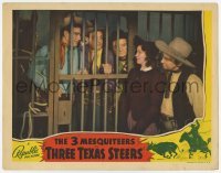 2d663 THREE TEXAS STEERS LC '39 Three Mesquiteers, John Wayne, Ray Corrigan & Max Terhune in jail!