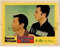 2d667 THUNDER ROAD LC #2 '58 best profile portrait of Robert Mitchum & his real life son Jim!