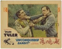 2d698 UNCONQUERED BANDIT LC '35 close up of Tom Tyler in death struggle with bad guy!