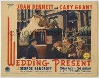 2d725 WEDDING PRESENT LC '36 great image of bride Joan Bennett & Cary Grant on top of ambulance!
