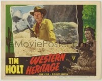 2d732 WESTERN HERITAGE LC #3 '48 great close up of cowboy Tim Holt with gun drawn behind rocks!