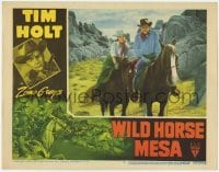 2d750 WILD HORSE MESA LC #5 '48 Tim Holt & Nan Leslie on horses, from Zane Grey Novel!