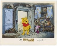 2d756 WINNIE THE POOH & A DAY FOR EEYORE LC '83 cartoon c/u of him scratching his head by Piglet!