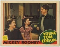2d769 YOUNG TOM EDISON LC '40 young inventor Mickey Rooney is a business-man now, Virginia Weidler