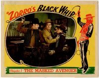 2d776 ZORRO'S BLACK WHIP chapter 1 LC '44 art of Linda Stirling as female Masked Avenger, color!