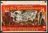 2f051 TEN COMMANDMENTS Belgian '56 Cecil B. DeMille, art of Charlton Heston, Yul Brynner!