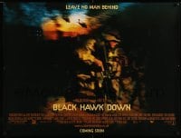 2f620 BLACK HAWK DOWN advance DS British quad '02 Ridley Scott, hartnett, leave no man behind!
