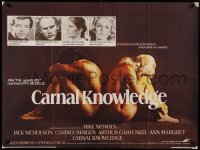 2f627 CARNAL KNOWLEDGE British quad '71 Jack Nicholson, Candice Bergen, Art Garfunkel, Ann-Margret