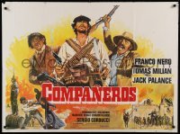 2f629 COMPANEROS British quad '72 Sergio Corbucci directed, Franco Nero in action!