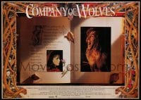 2f630 COMPANY OF WOLVES British quad '85 Angela Lansbury, wild werewolf image!