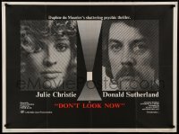 2f639 DON'T LOOK NOW British quad '74 Julie Christie, Donald Sutherland, directed by Nicolas Roeg
