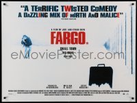 2f643 FARGO DS British quad '96 Coen Brothers murder thriller, small town, big crime!