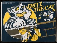 2f649 FRITZ THE CAT British quad '72 Ralph Bakshi sex cartoon, he's x-rated and animated!