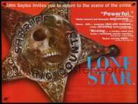 2f676 LONE STAR British quad '96 John Sayles, cool image of skull in sheriff badge!