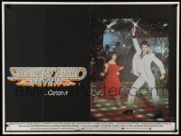 2f698 SATURDAY NIGHT FEVER British quad '77 disco dancer John Travolta & Karen Lynn Gorney!