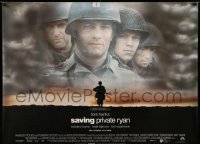 2f699 SAVING PRIVATE RYAN DS British quad '98 Spielberg, cast image of Tom Hanks, Sizemore, Damon!