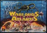 2f715 WARLORDS OF ATLANTIS British quad '78 really cool fantasy art with monsters by Josh Kirby!