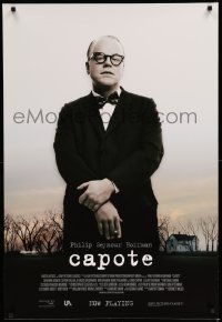 2f160 CAPOTE Canadian 1sh '05 great portrait of Philip Seymour Hoffman as Truman Capote!