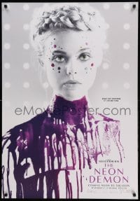 2f173 NEON DEMON teaser Canadian 1sh '16 Elle Fanning covered in paint, Nicolas Winding Refn!